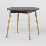 Обеденный стол круглый LION Маями-1 деревянные ножки Бетон темный (LION-041149)