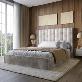 Двуспальная кровать с подъемным механизмом LION Нино 160x200 см SILK 104 Кофейный (LION-045054)