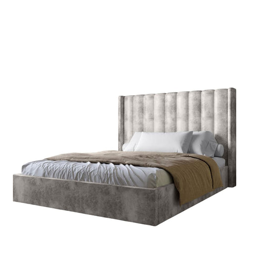 Двуспальная кровать с подъемным механизмом LION Нино 160x200 см SILK 104 Кофейный (LION-045054)