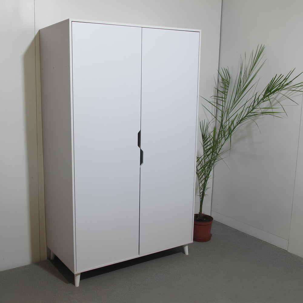 Шкаф двухдверный с белыми ножками М-ЗОН Борн 1200 Дуб Артизан (MZN-031052)