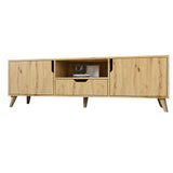 Тумба под телевизор с ножками в цвете Орех светлый М-ЗОН Борн 1600 Дуб Артизан (MZN-031085)