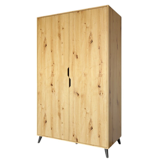 Шкаф двухдверный с черными ножками М-ЗОН Борн 1200 Дуб Артизан (MZN-031060)