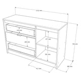 Комод с дверью и 3-мя ящиками Эверест Сити-1150 115,2х38х74,6 Дуб сонома/Белый (DTM-071100)