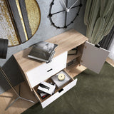 Комод с дверью и 3-мя ящиками Эверест Сити-1150 115,2х38х74,6 Дуб сонома/Белый (DTM-071100)