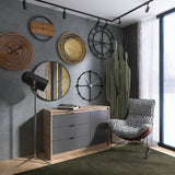 Комод с дверью и 3-мя ящиками Эверест Сити-1150 115,2х38х74,6 Дуб сонома/Графит (DTM-071099)