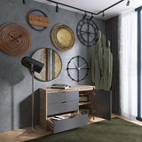 Комод с дверью и 3-мя ящиками Эверест Сити-1150 115,2х38х74,6 Дуб сонома/Графит (DTM-071099)