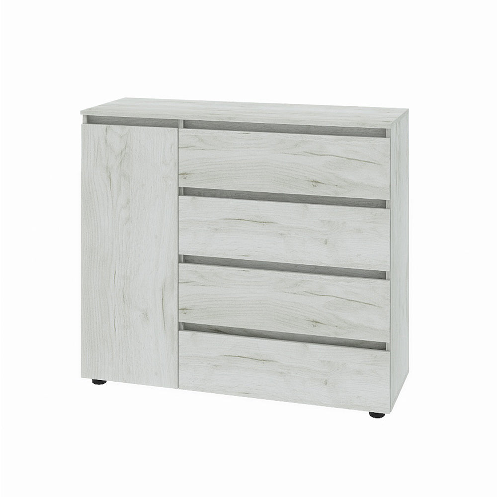 Комод Эверест КЛ-3 Лайт (телескопические) 105х38х93 см Дуб Крафт белый (DTM-071076)