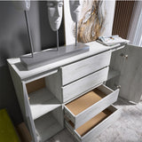 Комод Эверест КЛ-4 Лайт (телескопические) 140х38х93 см Дуб Крафт белый (DTM-071077)