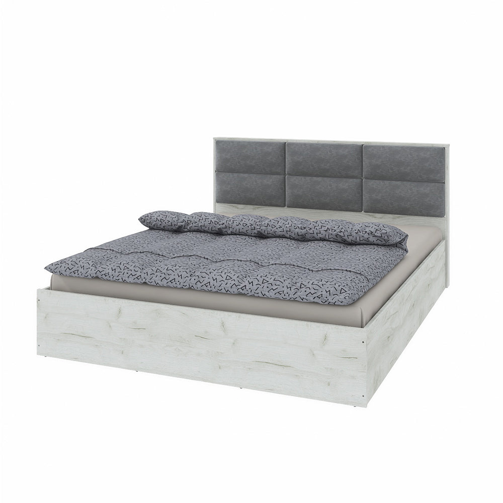 Кровать двуспальная Эверест КЛ-1400 Лайт (ламельный каркас) 140х200 см Дуб Крафт белый (DTM-071073)