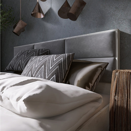 Кровать двуспальная Эверест КЛ-1600 Лайт (щит ДСП под матрас) 160х200 см Дуб Крафт белый (DTM-071071)