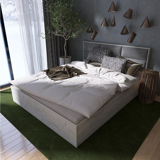 Кровать двуспальная Эверест КЛ-1600 Лайт (щит ДСП под матрас) 160х200 см Дуб Крафт белый (DTM-071071)