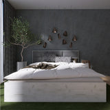 Кровать двуспальная Эверест КЛ-1400 Лайт (щит ДСП под матрас) 140х200 см Дуб Крафт белый (DTM-071070)