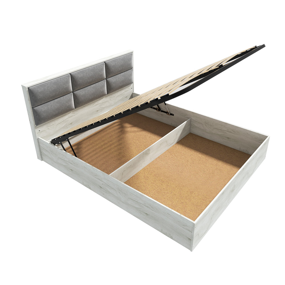 Кровать двуспальная Эверест КЛ-1400 Лайт (подъемный механизм) 140х200 см Дуб Крафт белый (DTM-071072)