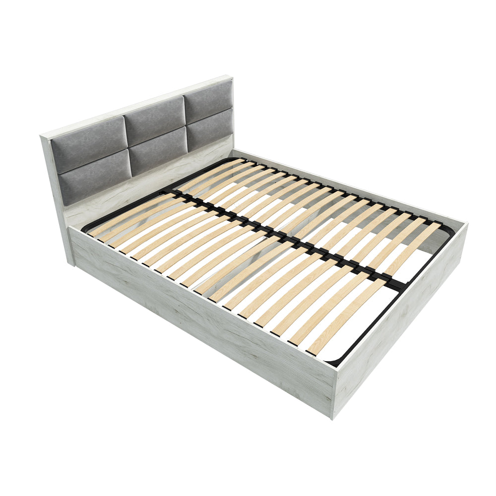 Кровать двуспальная Эверест КЛ-1600 Лайт (ламельный каркас) 160х200 см Дуб Крафт белый (DTM-071075)