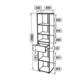 Пенал с выдвижным ящиком Эверест Лайт ПЛ-1 Дуб Крафт белый (DTM-071078)