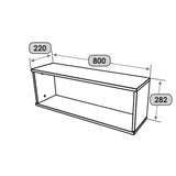 Полка навесная Эверест ПЛН-2 Лайт Дуб Крафт белый (DTM-071080)