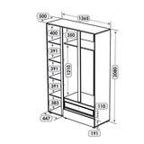 Шкаф трехдверный Эверест ШЛ-3 Лайт Дуб Крафт белый (DTM-071085)