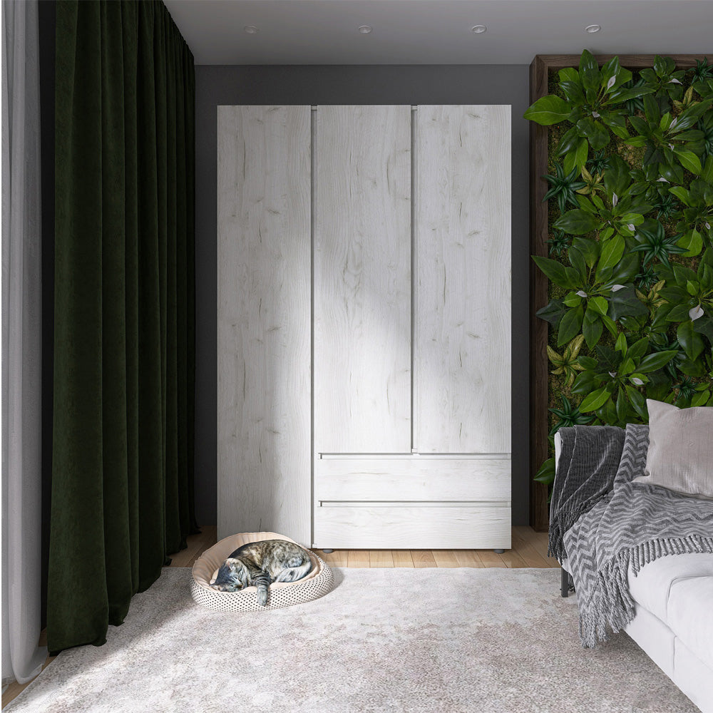 Шкаф трехдверный Эверест ШЛ-3 Лайт Дуб Крафт белый (DTM-071085)