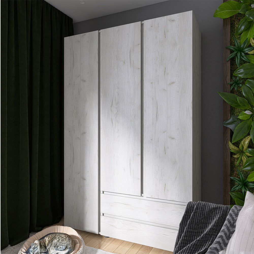 Шкаф трехдверный Эверест ШЛ-3 Лайт Дуб Крафт белый (DTM-071085)