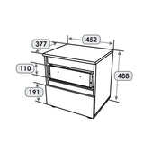 Тумба прикроватная Эверест ТЛ-1 Лайт 45х38х49 см Дуб Крафт белый (DTM-071083)