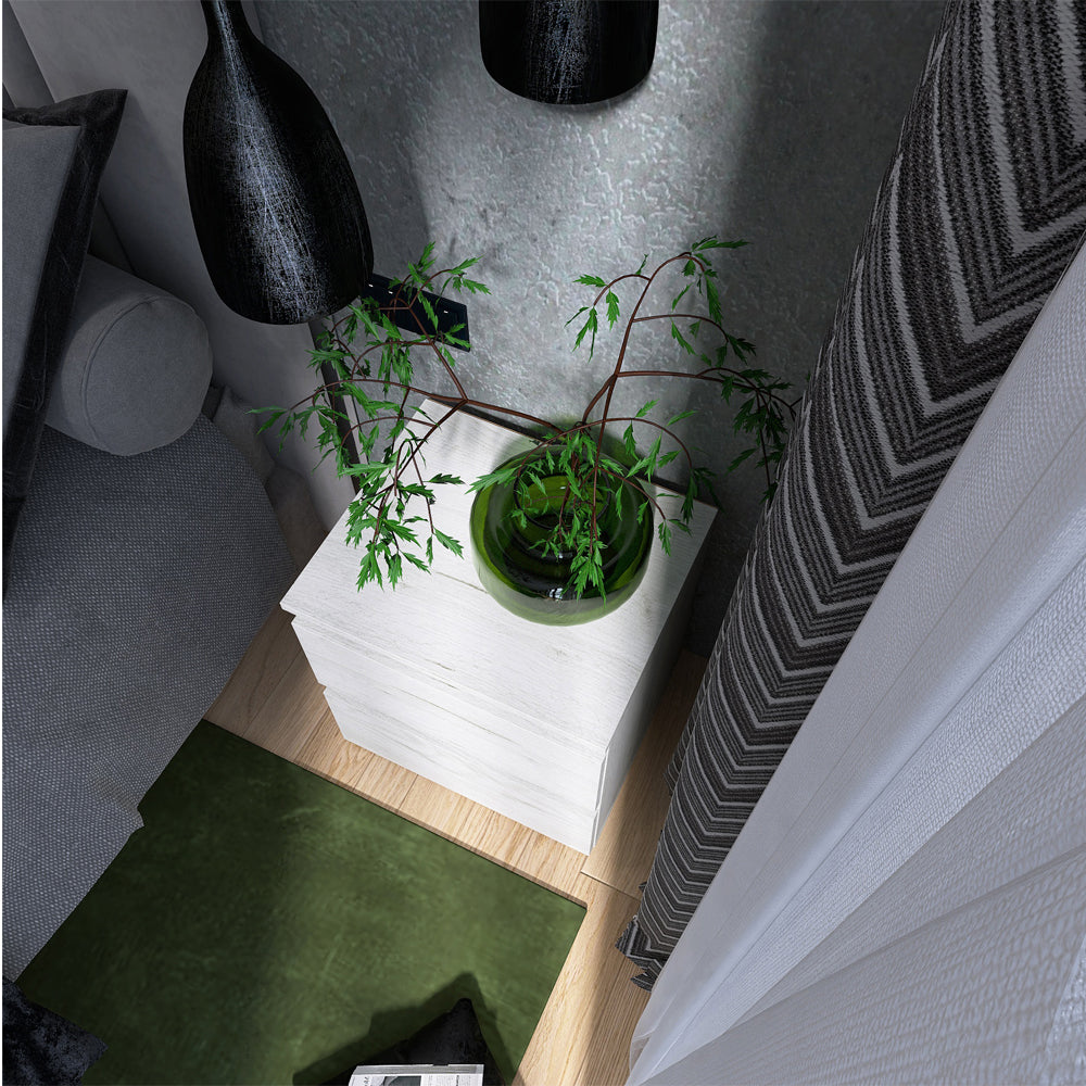 Тумба прикроватная Эверест ТЛ-1 Лайт 45х38х49 см Дуб Крафт белый (DTM-071083)