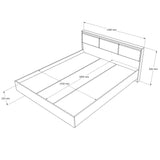 Кровать двуспальная (ламельный каркас) Эверест Сити-1400 200,5х148,8х82,6 см Дуб сонома/Графит (DTM-071113)