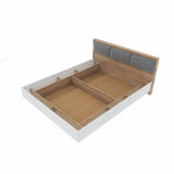 Кровать двуспальная (щит ДСП под матрас) Эверест Сити-1400 200,5х148,8х82,6 см Дуб сонома/Белый (DTM-071112)