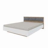 Кровать двуспальная (ламельный каркас) Эверест Сити-1600 200,5х168,8х82,6 см Дуб сонома/Белый (DTM-071114)