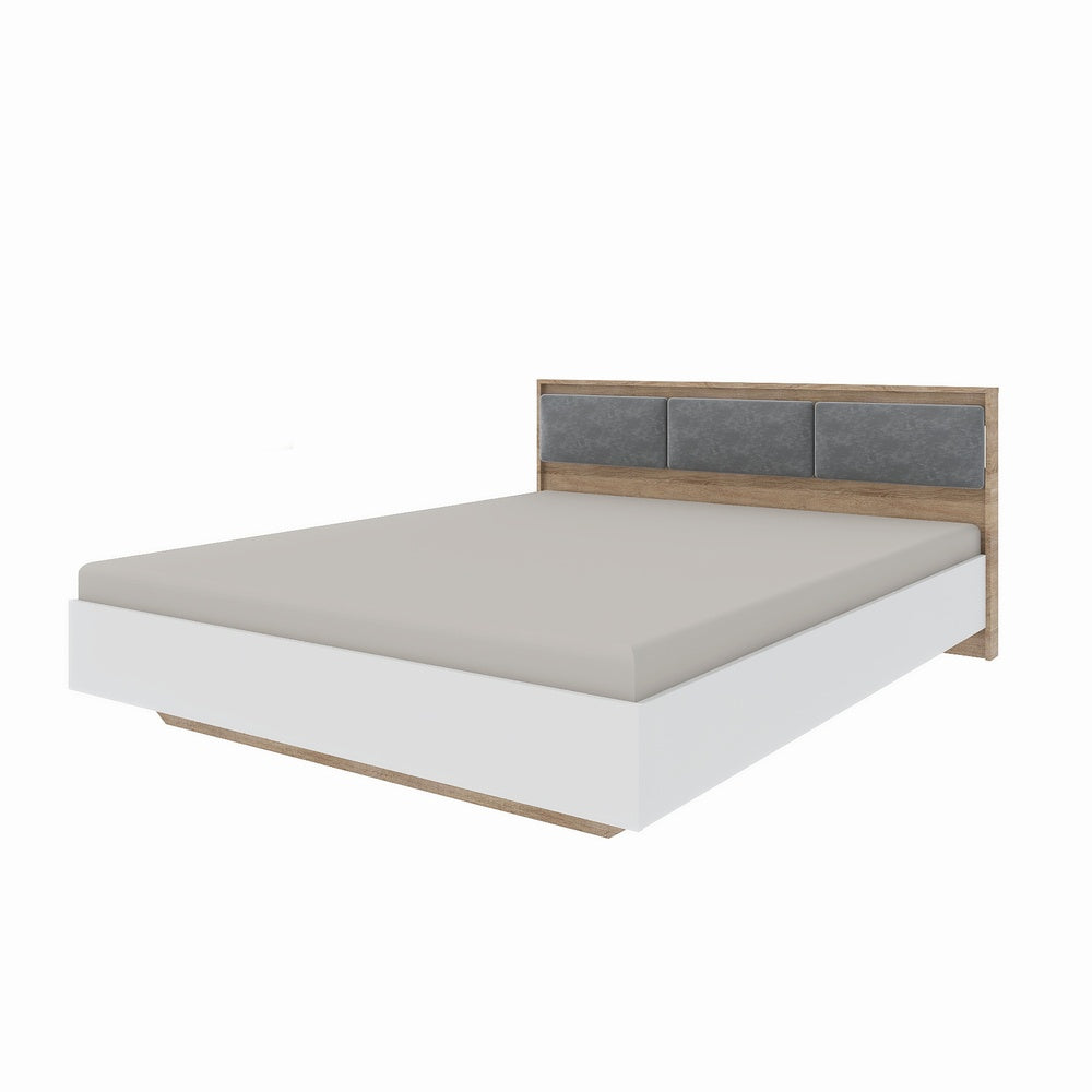 Кровать двуспальная с подъемным механизмом Эверест Сити-1600 200,5х168,8х82,6 см Дуб сонома/Белый (DTM-071087)