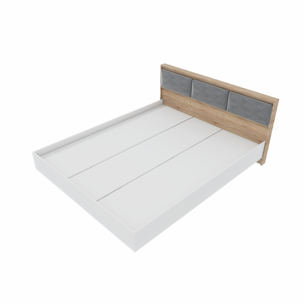 Кровать двуспальная с подъемным механизмом Эверест Сити-1600 200,5х168,8х82,6 см Дуб сонома/Белый (DTM-071087)