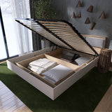 Кровать двуспальная с подъемным механизмом Эверест Сити-1600 200,5х168,8х82,6 см Дуб сонома/Белый (DTM-071087)