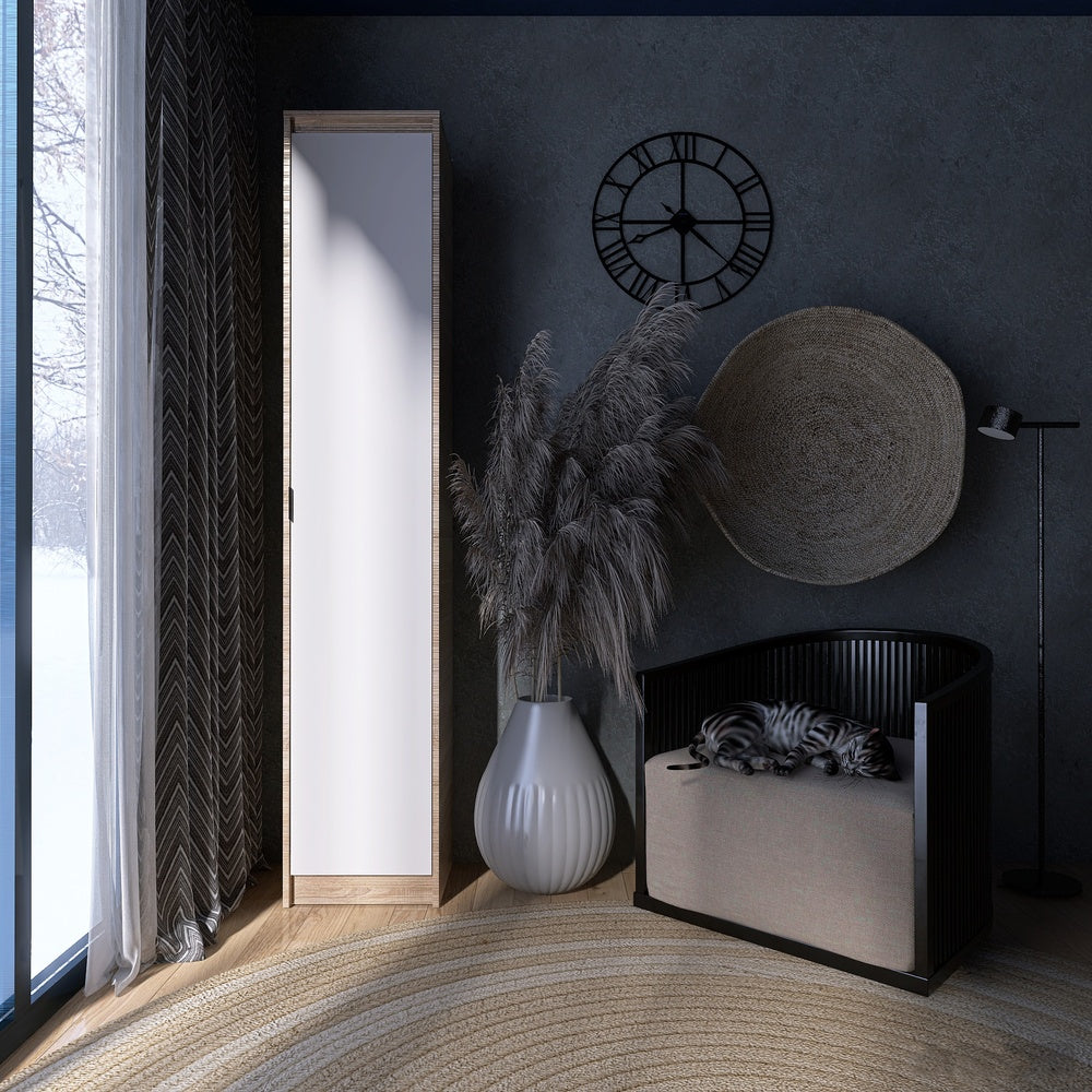 Шкаф-пенал закрытый Эверест Сити-400 Дуб сонома/Белый (DTM-071094)