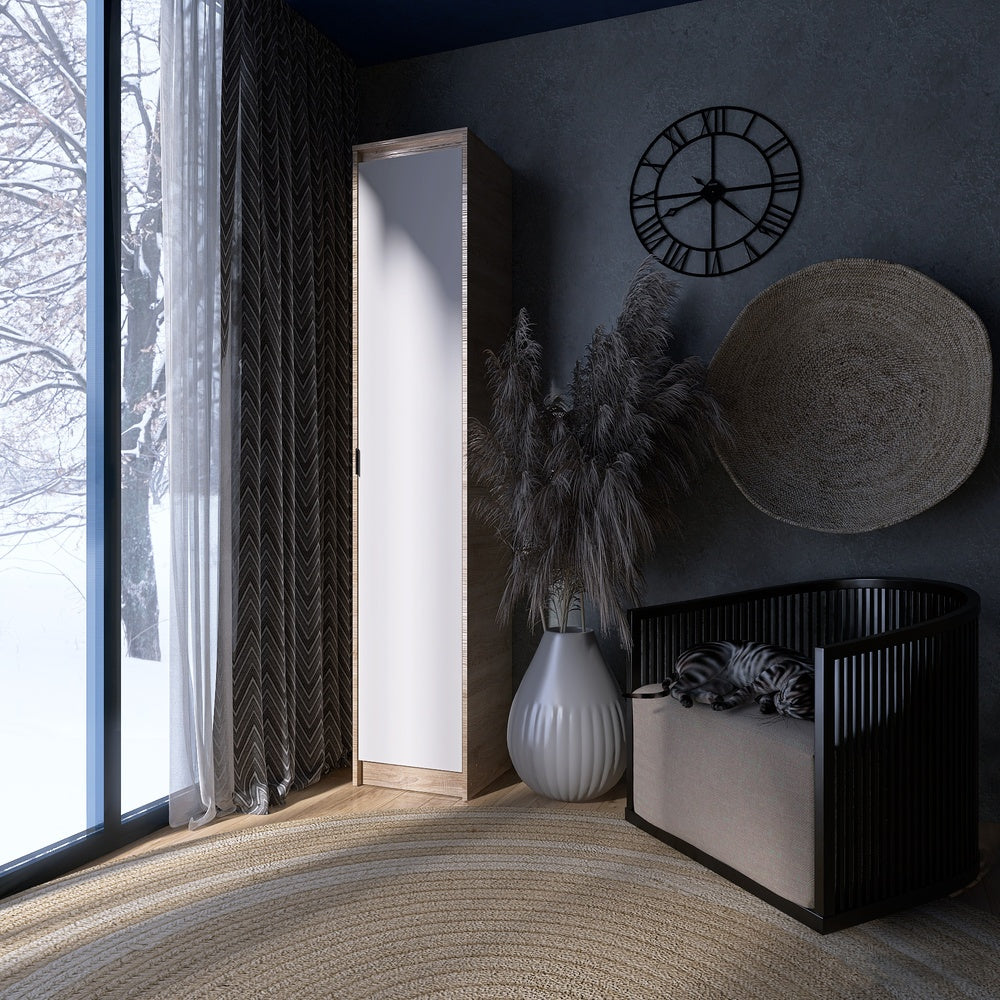 Шкаф-пенал закрытый Эверест Сити-400 Дуб сонома/Белый (DTM-071094)