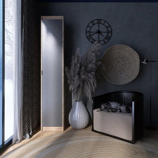 Шкаф-пенал закрытый Эверест Сити-400 Дуб сонома/Графит (DTM-071091)