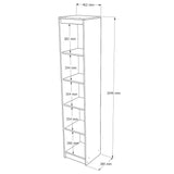Шкаф-пенал закрытый Эверест Сити-400 Дуб сонома/Графит (DTM-071091)