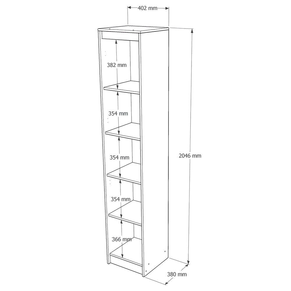Шкаф-пенал закрытый Эверест Сити-400 Дуб сонома/Белый (DTM-071094)