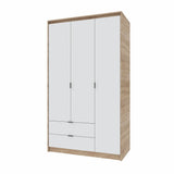 Шкаф распашной для одежды с выдвижными ящиками (штанга-штанга) Эверест Сити-1200 120,2х50х204,6 см Дуб сонома/Белый (DTM-071098)