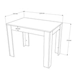 Обеденный стол Эверест СТО-1 110х65х77 см Графит/Дуб крафт белый (DTM-071147)