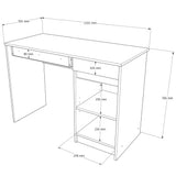 Письменный стол с 2 ящиками и закрытой секцией Эверест Сити-1100 110,1х50,1х76,6 см Дуб cонома/Белый (DTM-071104)