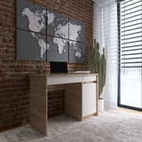 Письменный стол с 2 ящиками и закрытой секцией Эверест Сити-1100 110,1х50,1х76,6 см Дуб cонома/Белый (DTM-071104)