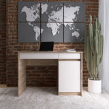 Письменный стол с 2 ящиками и закрытой секцией Эверест Сити-1100 110,1х50,1х76,6 см Дуб cонома/Белый (DTM-071104)