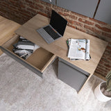 Письменный стол с 2 ящиками и закрытой секцией Эверест Сити-1100 110,1х50,1х76,6 см Дуб cонома/Графит (DTM-071103)