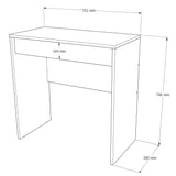 Стол письменный Мини с выдвижным ящиком Эверест Сити-750 75,2х38х74,6 см Дуб cонома/Белый (DTM-071106)