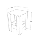Табурет Эверест Т-1 (2шт.) Дуб Сонома/Нимфея Альба (DTM-071144)