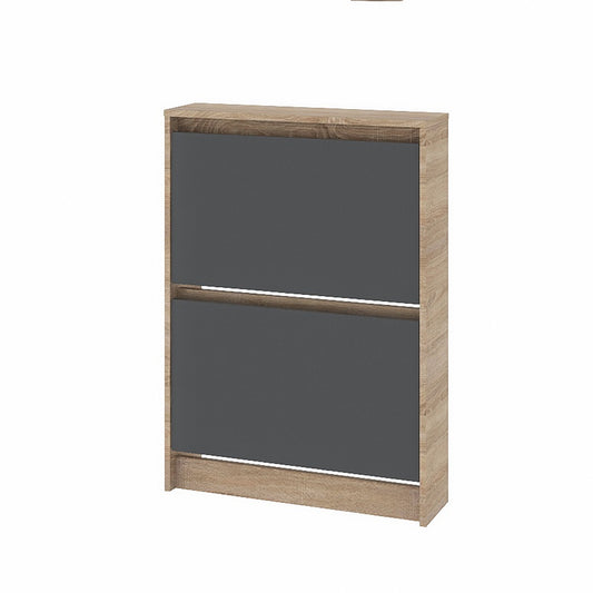 Тумба для обуви в прихожую Эверест Сити-160-2 70,2х16х95,8 см Дуб сонома/Графит (DTM-071088)