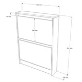 Тумба для обуви в прихожую Эверест Сити-160-2 70,2х16х95,8 см Дуб сонома/Графит (DTM-071088)
