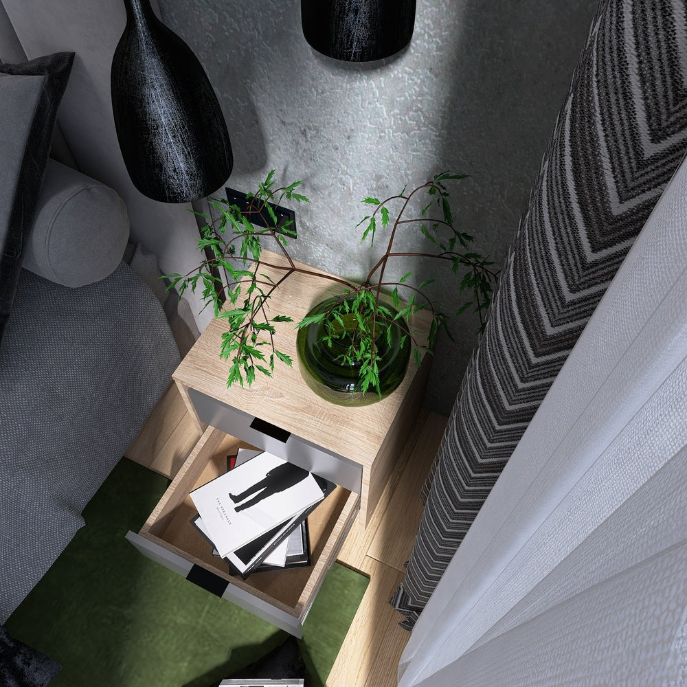 Тумба прикроватная Эверест Сити-450 45,2х38х44,2 см Дуб сонома/Графит (DTM-071089)