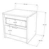 Тумба прикроватная Эверест Сити-450 45,2х38х44,2 см Дуб сонома/Графит (DTM-071089)